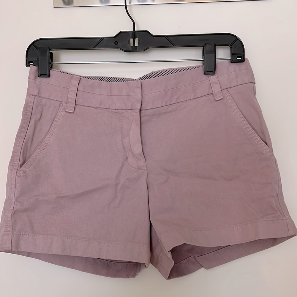 NWOT J Crew 4” Stretch Chino Short Pink/Purple